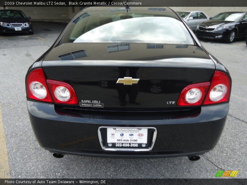 Black Granite Metallic / Cocoa/Cashmere 2009 Chevrolet Malibu LTZ Sedan