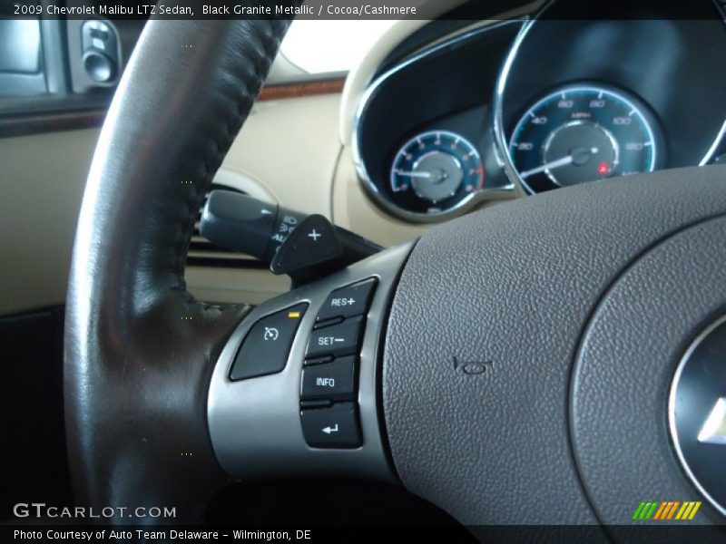 Black Granite Metallic / Cocoa/Cashmere 2009 Chevrolet Malibu LTZ Sedan