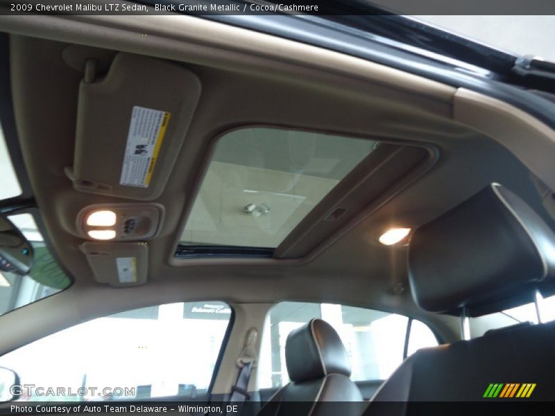 Black Granite Metallic / Cocoa/Cashmere 2009 Chevrolet Malibu LTZ Sedan