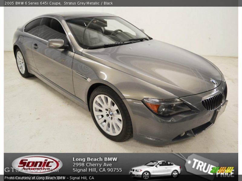 Stratus Grey Metallic / Black 2005 BMW 6 Series 645i Coupe