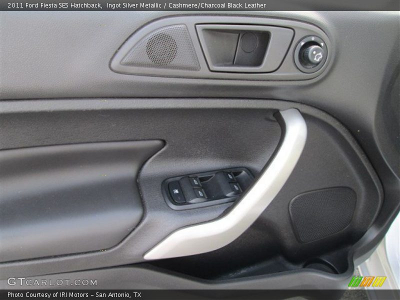 Ingot Silver Metallic / Cashmere/Charcoal Black Leather 2011 Ford Fiesta SES Hatchback