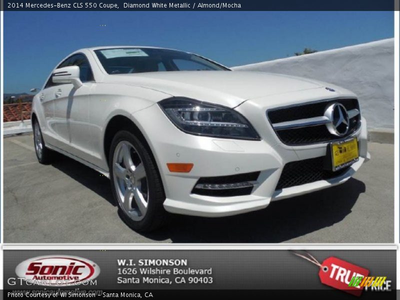 Diamond White Metallic / Almond/Mocha 2014 Mercedes-Benz CLS 550 Coupe