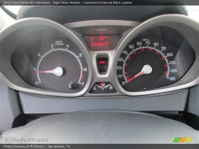 Ingot Silver Metallic / Cashmere/Charcoal Black Leather 2011 Ford Fiesta SES Hatchback