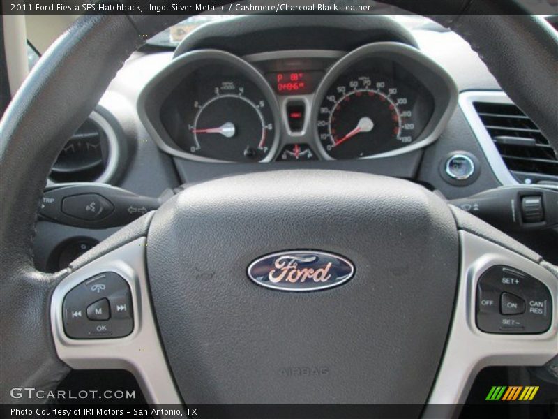Ingot Silver Metallic / Cashmere/Charcoal Black Leather 2011 Ford Fiesta SES Hatchback