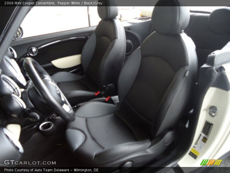 Pepper White / Black/Grey 2009 Mini Cooper Convertible