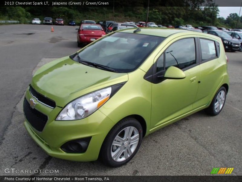 Jalapeno (Green) / Green/Green 2013 Chevrolet Spark LT