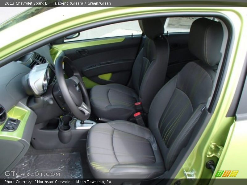 Jalapeno (Green) / Green/Green 2013 Chevrolet Spark LT