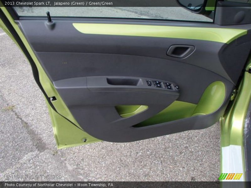 Jalapeno (Green) / Green/Green 2013 Chevrolet Spark LT
