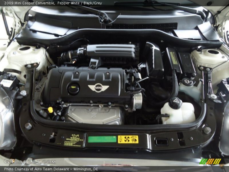 Pepper White / Black/Grey 2009 Mini Cooper Convertible