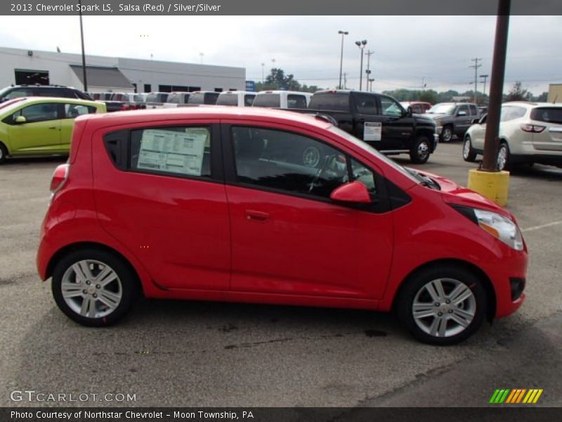 Salsa (Red) / Silver/Silver 2013 Chevrolet Spark LS