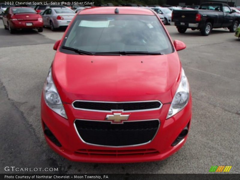 Salsa (Red) / Silver/Silver 2013 Chevrolet Spark LS