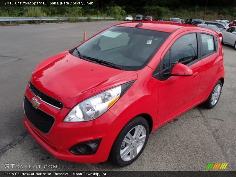 Salsa (Red) / Silver/Silver 2013 Chevrolet Spark LS