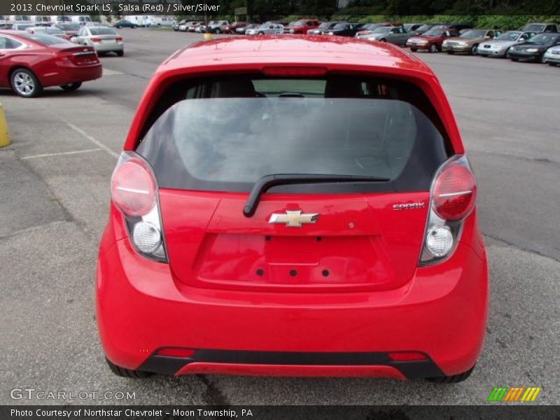 Salsa (Red) / Silver/Silver 2013 Chevrolet Spark LS