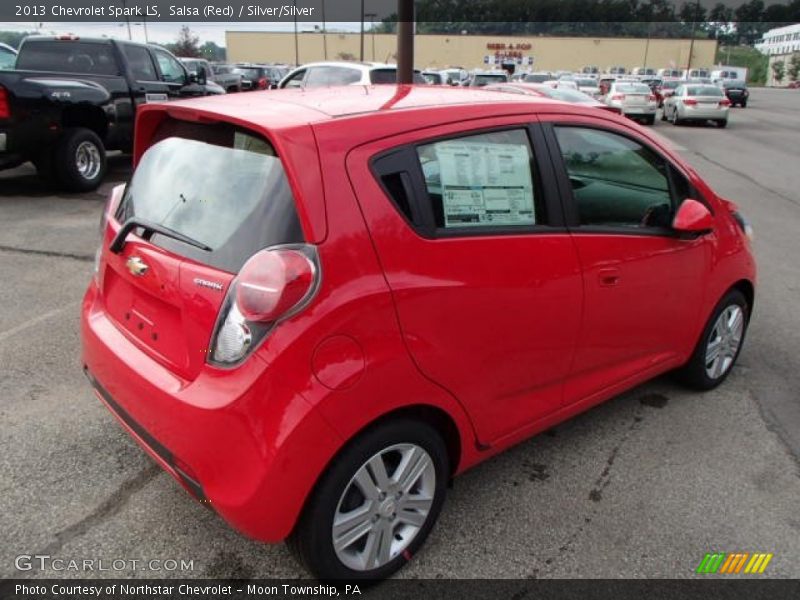Salsa (Red) / Silver/Silver 2013 Chevrolet Spark LS