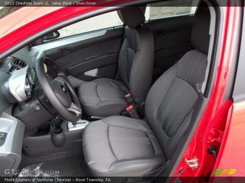 Salsa (Red) / Silver/Silver 2013 Chevrolet Spark LS