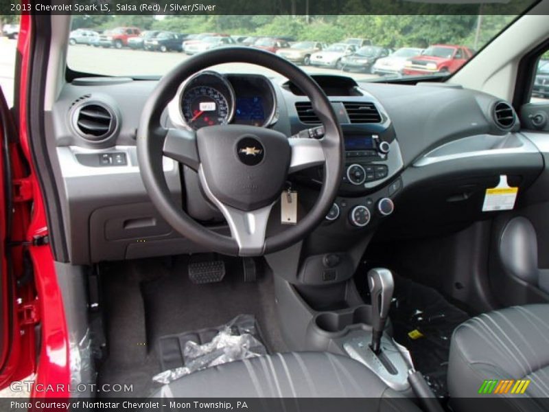 Salsa (Red) / Silver/Silver 2013 Chevrolet Spark LS