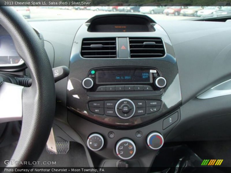 Salsa (Red) / Silver/Silver 2013 Chevrolet Spark LS