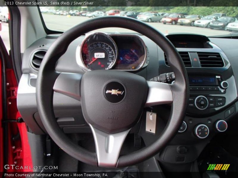 Salsa (Red) / Silver/Silver 2013 Chevrolet Spark LS