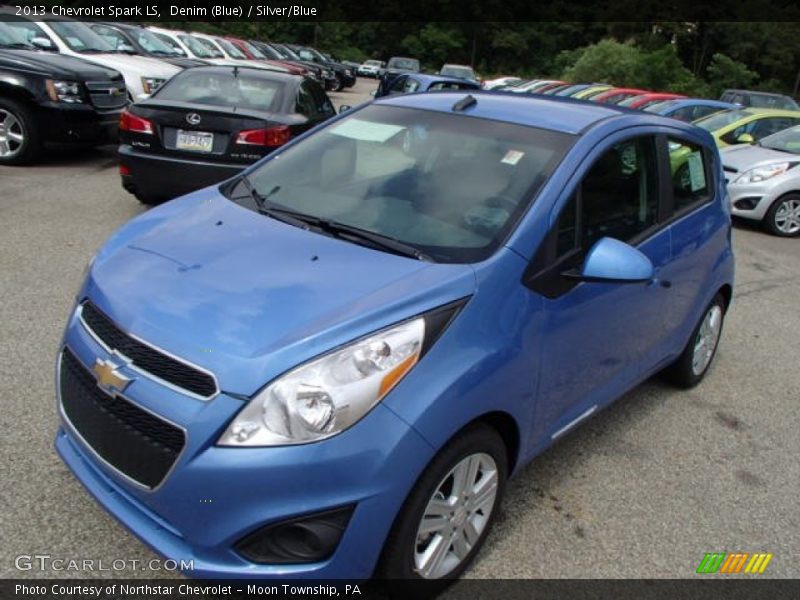 Denim (Blue) / Silver/Blue 2013 Chevrolet Spark LS
