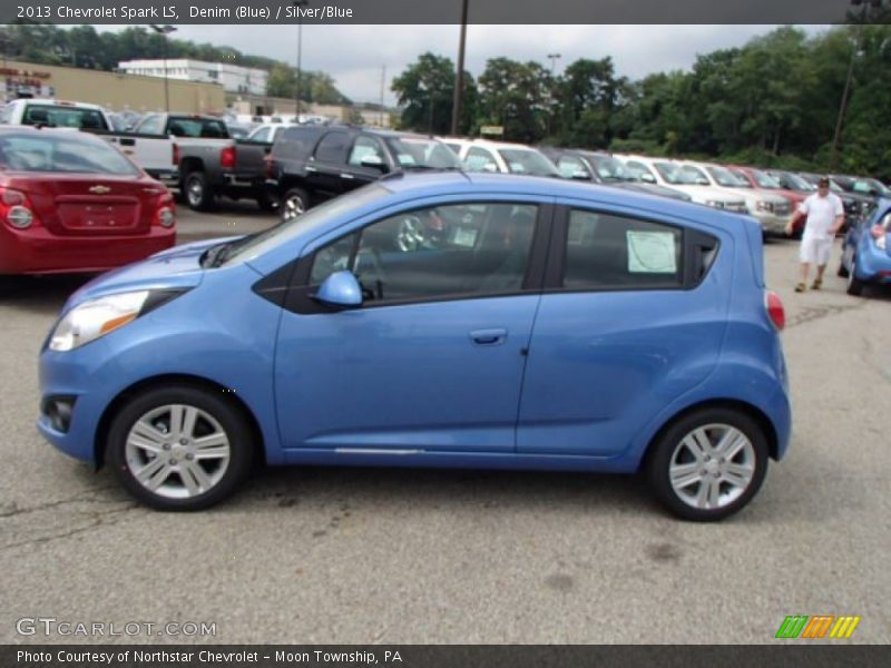 Denim (Blue) / Silver/Blue 2013 Chevrolet Spark LS