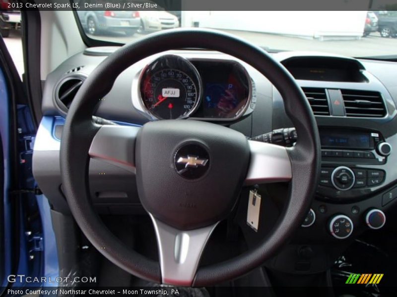 Denim (Blue) / Silver/Blue 2013 Chevrolet Spark LS
