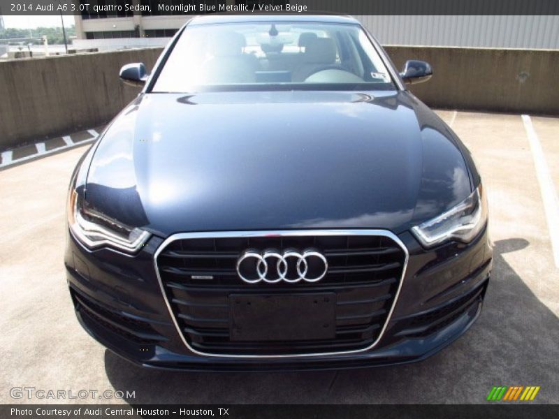 Moonlight Blue Metallic / Velvet Beige 2014 Audi A6 3.0T quattro Sedan