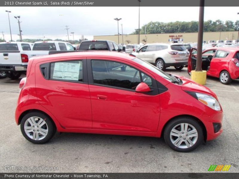 Salsa (Red) / Silver/Silver 2013 Chevrolet Spark LS