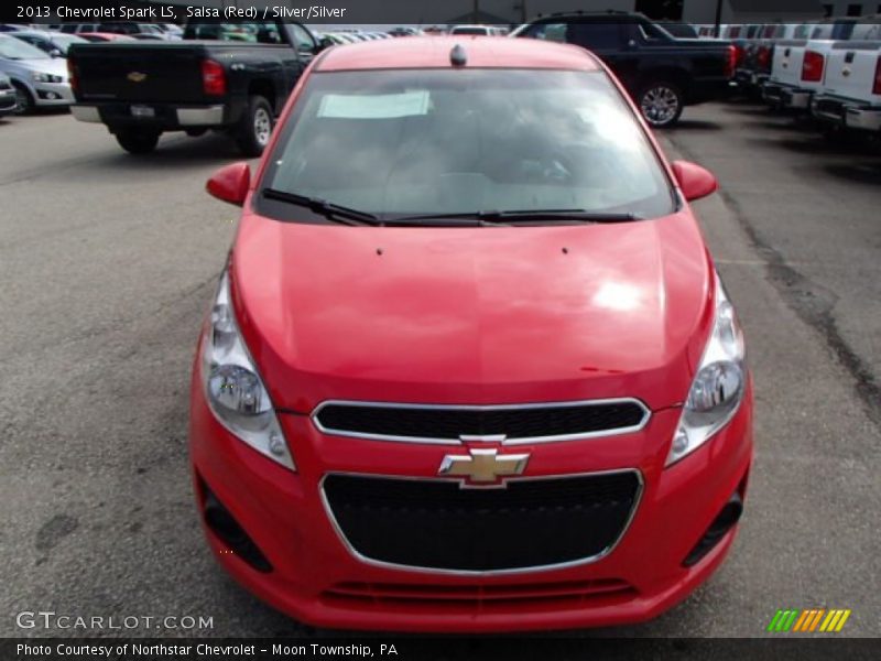 Salsa (Red) / Silver/Silver 2013 Chevrolet Spark LS