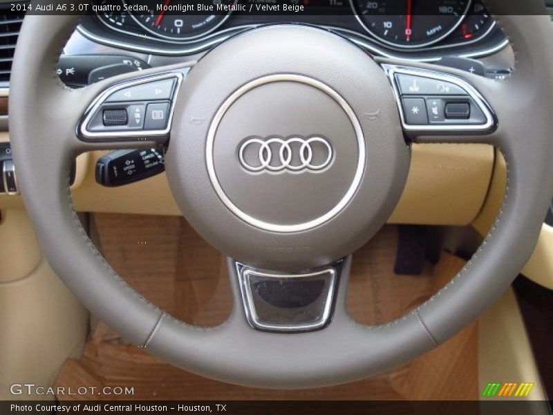 Moonlight Blue Metallic / Velvet Beige 2014 Audi A6 3.0T quattro Sedan