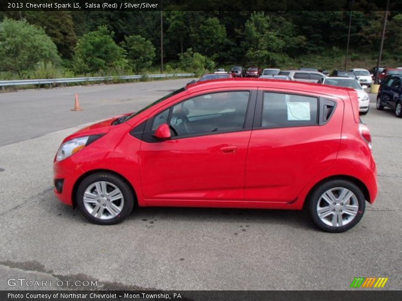 Salsa (Red) / Silver/Silver 2013 Chevrolet Spark LS