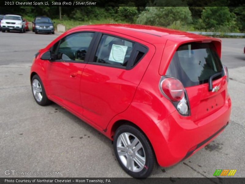 Salsa (Red) / Silver/Silver 2013 Chevrolet Spark LS