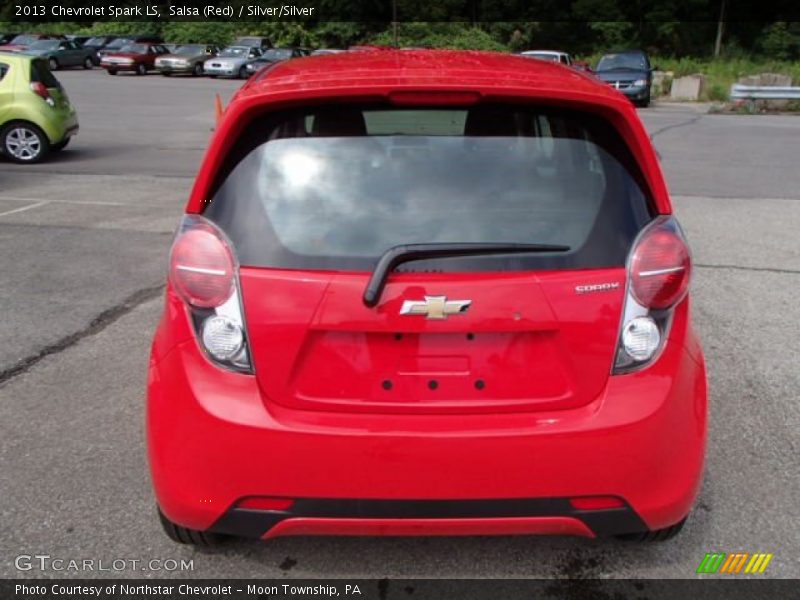 Salsa (Red) / Silver/Silver 2013 Chevrolet Spark LS