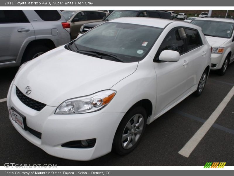 Super White / Ash Gray 2011 Toyota Matrix S AWD