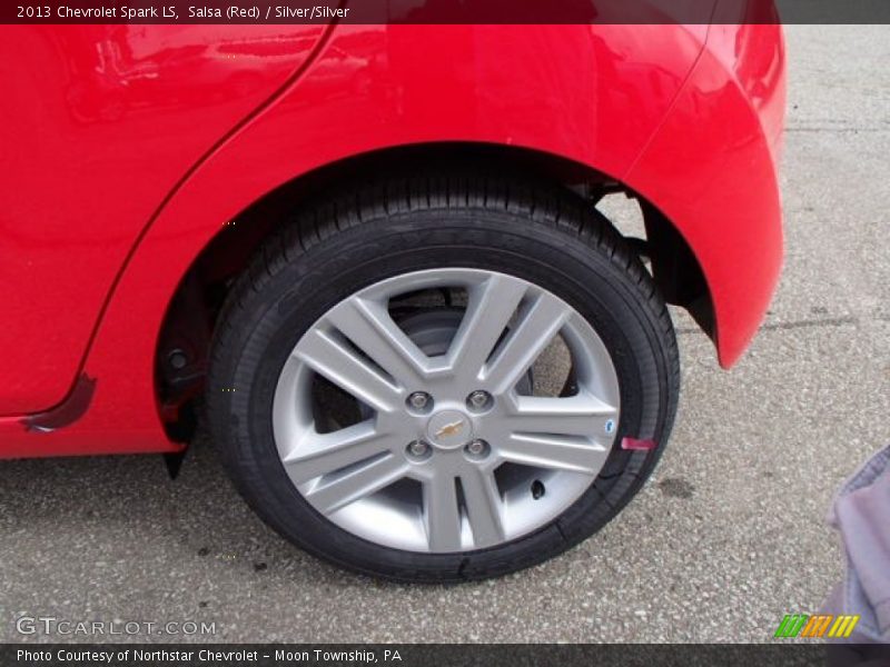 Salsa (Red) / Silver/Silver 2013 Chevrolet Spark LS