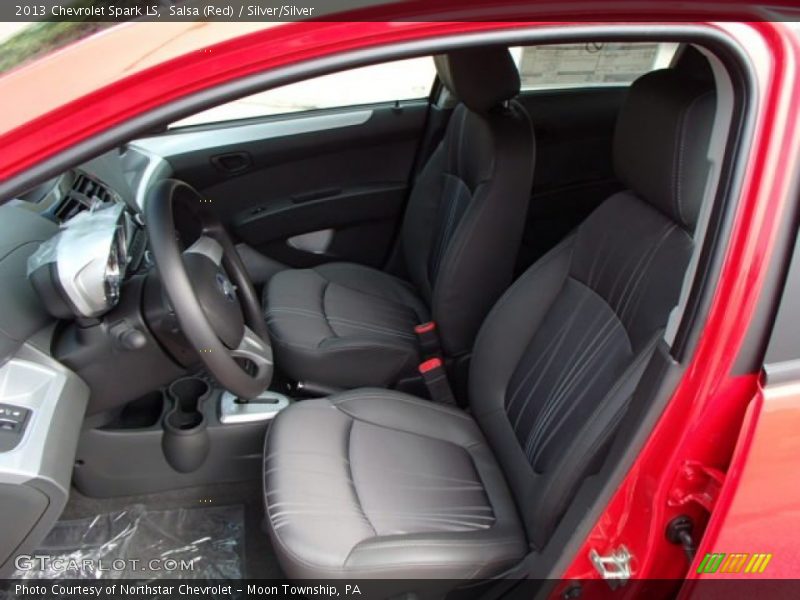 Salsa (Red) / Silver/Silver 2013 Chevrolet Spark LS