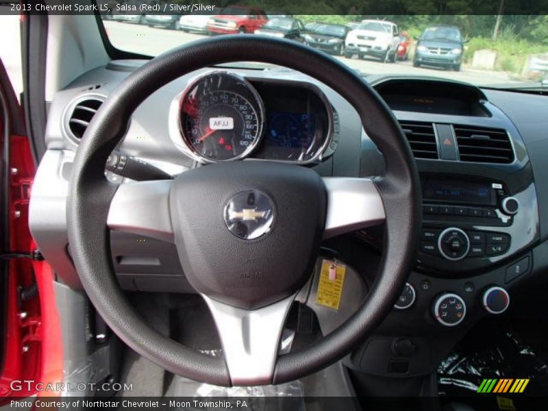 Salsa (Red) / Silver/Silver 2013 Chevrolet Spark LS