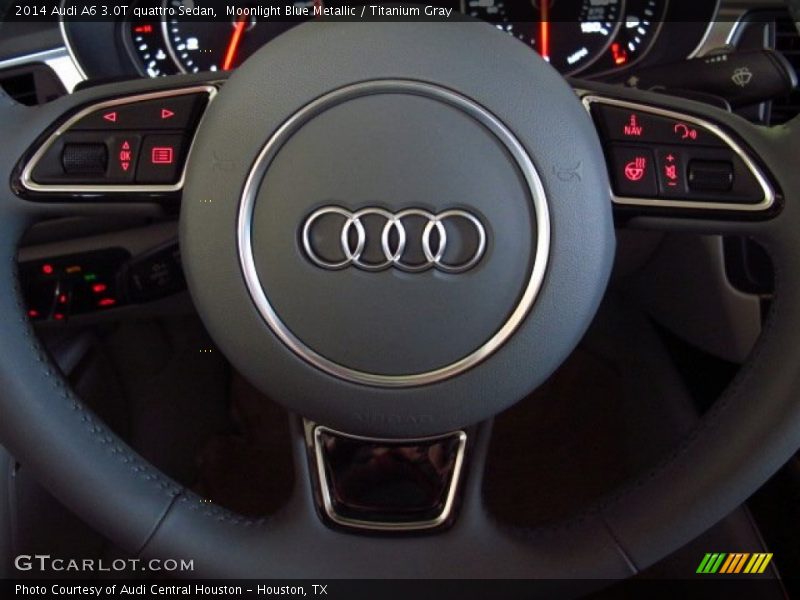 Moonlight Blue Metallic / Titanium Gray 2014 Audi A6 3.0T quattro Sedan