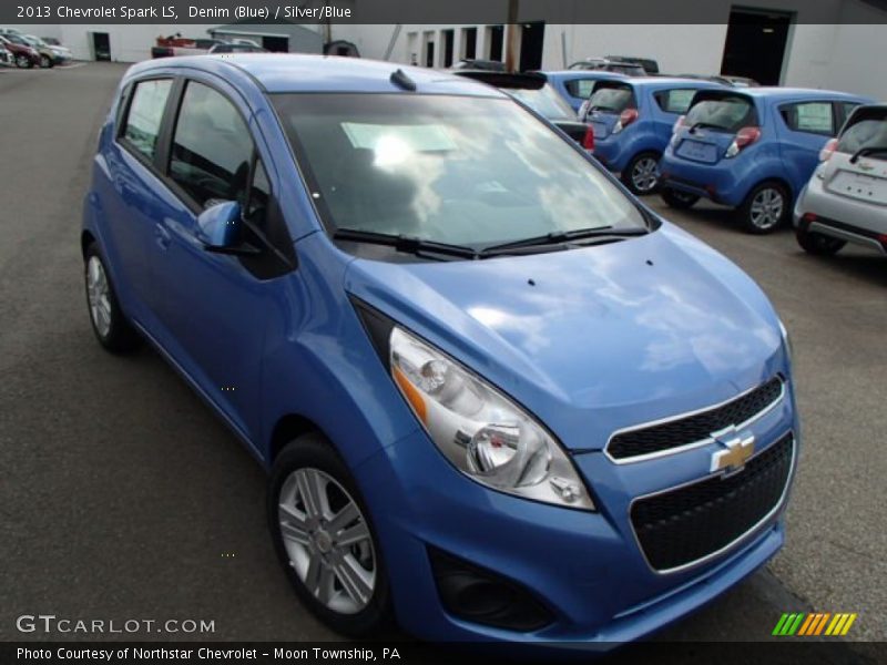 Denim (Blue) / Silver/Blue 2013 Chevrolet Spark LS
