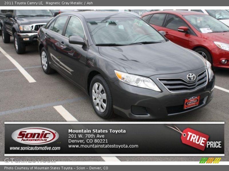 Magnetic Gray Metallic / Ash 2011 Toyota Camry LE