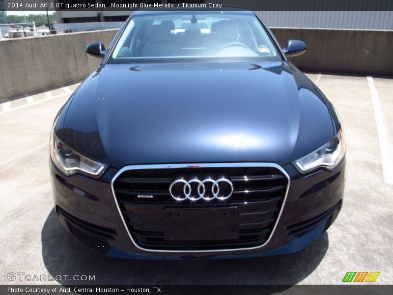 Moonlight Blue Metallic / Titanium Gray 2014 Audi A6 3.0T quattro Sedan