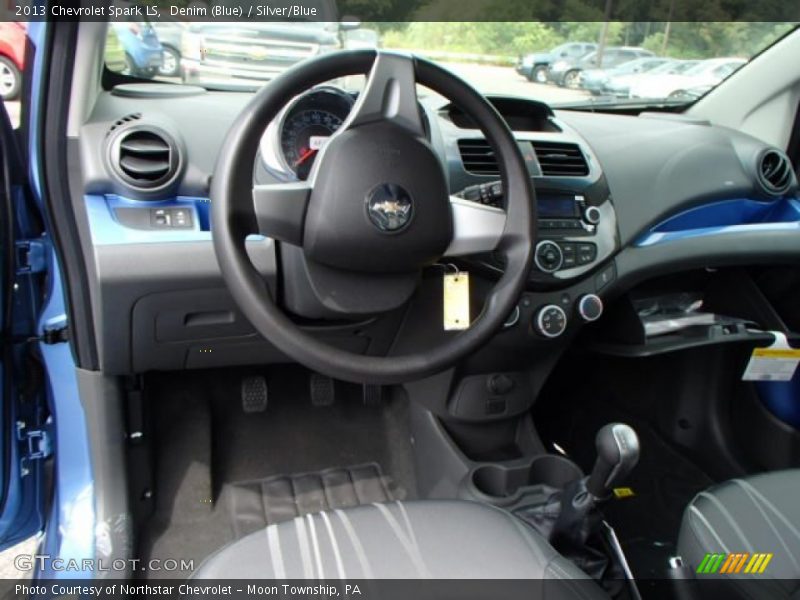 Denim (Blue) / Silver/Blue 2013 Chevrolet Spark LS