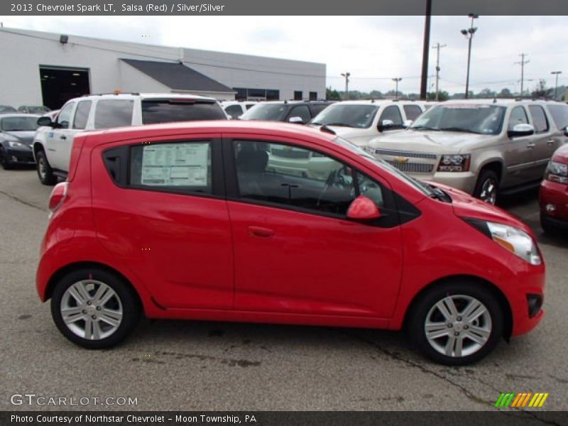 Salsa (Red) / Silver/Silver 2013 Chevrolet Spark LT