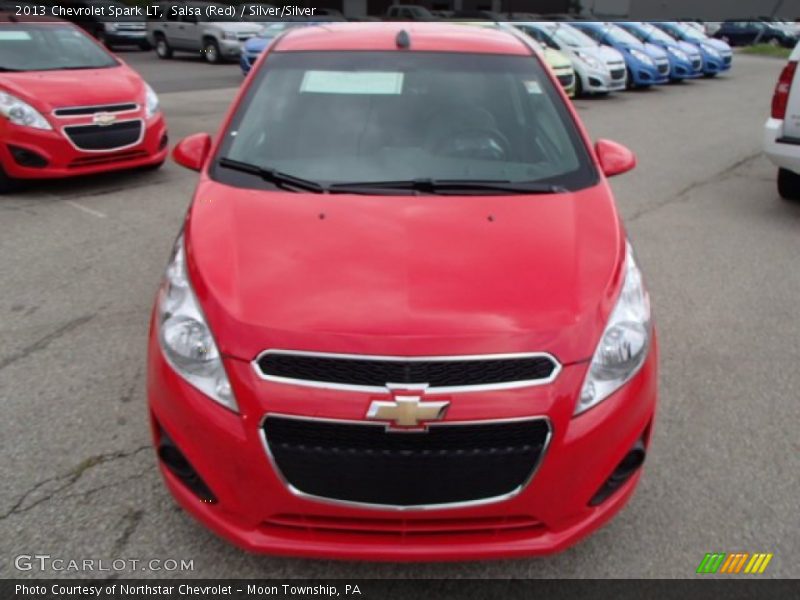 Salsa (Red) / Silver/Silver 2013 Chevrolet Spark LT