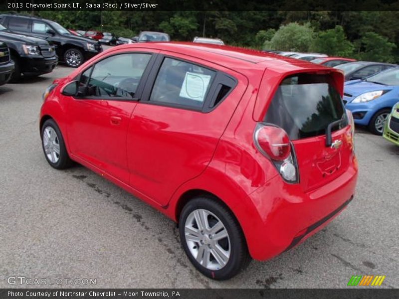 Salsa (Red) / Silver/Silver 2013 Chevrolet Spark LT