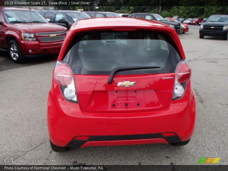Salsa (Red) / Silver/Silver 2013 Chevrolet Spark LT