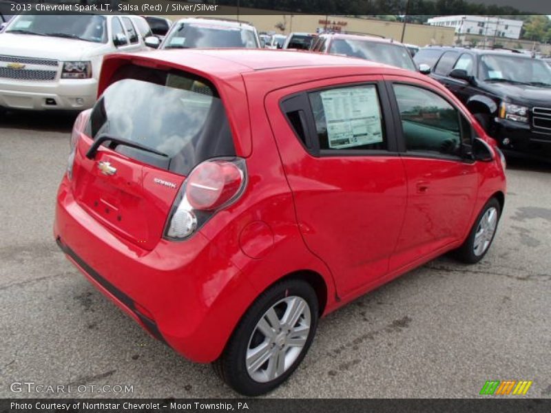 Salsa (Red) / Silver/Silver 2013 Chevrolet Spark LT