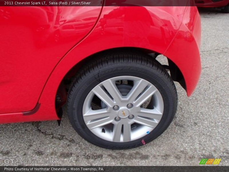 Salsa (Red) / Silver/Silver 2013 Chevrolet Spark LT