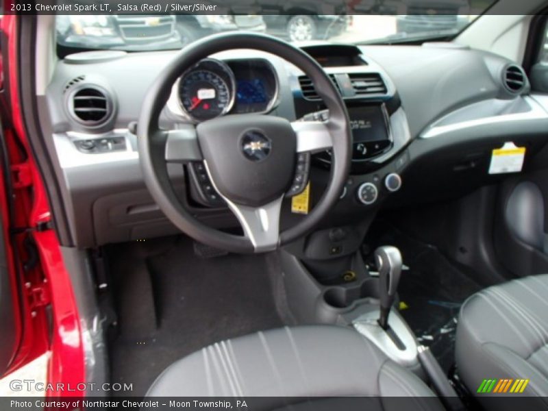 Salsa (Red) / Silver/Silver 2013 Chevrolet Spark LT