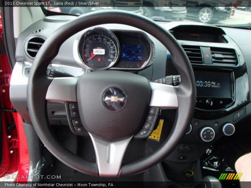 Salsa (Red) / Silver/Silver 2013 Chevrolet Spark LT