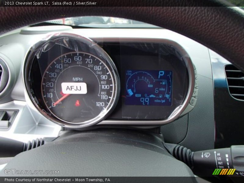 Salsa (Red) / Silver/Silver 2013 Chevrolet Spark LT